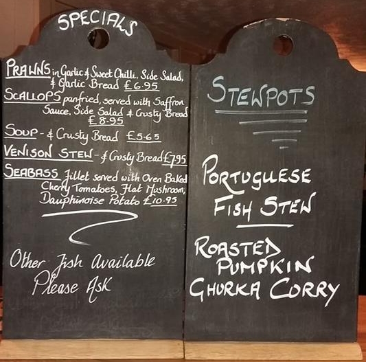 this week's specials at the Rule 7 Bistro